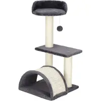 Springos Arbre à chats Poteaux en sisal Plateformes Pont Balle de jeu 67 cm