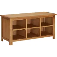 vidaXL Étagère à chaussures 90x37x45 cm Bois de chêne solide