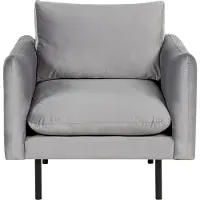 Beliani Fauteuil Vinterbro Velours Gris
