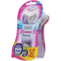 Wilkinson Sword Lames jetables Wilkinson Women – Xtreme 3 Beauty, 6 + 2 pièces