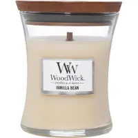 Woodwick Vanilla Bean bougie parfumée avec mèche en bois 275 g