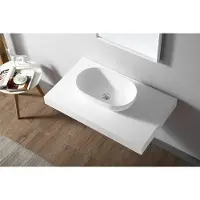 ZEZA Solid Vasque à poser - 56x32x15.5cm - solid surface - Blanc mat XA-A78