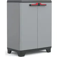 Keter Stilo Meuble de rangement bas, gris 9723