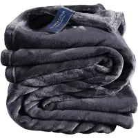 De Witte Lietaer Plaid De Witte Lietaer Cosy Bleu Graphite-150 x 200 cm