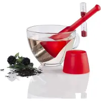 AdHoc Passoire à Thé AdHoc Santea avec Sablier Rouge 21,5 cm
