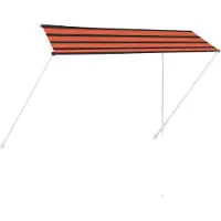 vidaXL Auvent rétractable 350x150 cm Orange et marron
