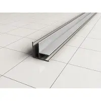Wiesbaden Slim profil d'angle 2000 x 10 mm acier brossé 20.6125