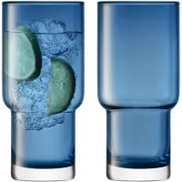 LSA International Verre Long Drink LSA Utility Blue 390 ml (Lot de 2)