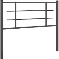 vidaXL Tête de lit de rechange en métal noir 107 cm