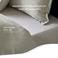 Tempur Home by TEMPUR Topper Fitted Sheet - Blanc - 90 x 200 x 9 cm - Coton égyptien - Drap-housse sans repassage - Convient au sèche-linge