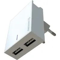 Swissten - Chargeur de voyage Smart IC 3A 2xusB (bílá)