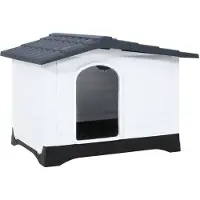 vidaXL Niche pour chiens Gris 90,5x68x66 cm Polypropylène