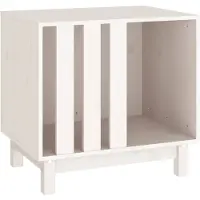 vidaXL Niche pour chien Blanc 60x45x57 cm Pin massif