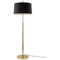 Santa & Cole Diana Lampadaire Diana Mayor | Black linen | Shiny gold