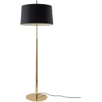 Santa & Cole Diana Lampadaire Diana | Black linen | Shiny gold