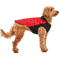 Goo-eez Hundemantel Signature Jacket Mock Neck rot/schwarz