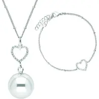 Bola Crystal Heart bola de grossesse Silver