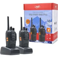 Pni Emetteur radio portable PMR R40 PRO, set de 2 pièces, 0,5 W, 16 canaux programmables