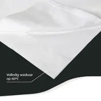 Tempur Home by - Drap-housse Topper - Blanc - 90 x 200 x 9 cm - Satin de coton - Sans repassage - Convient au sèche-linge