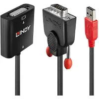 Lindy 38184 câble convertisseur vga vers dvi-d noir