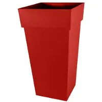 Eda Pot de fleurs Toscane XXL carré 98 L - rouge