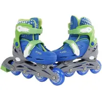 Coppens Patins à roulettes en ligne Réglables Bleu Taille 31-34