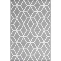 vidaXL Tapis d'extérieur ARAKIL Gris 140x200 cm PP
