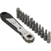 InLine 43034T Set mini-cliquet, avec 12 pièces jeu d'embouts
