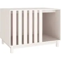 vidaXL Niche pour chien Blanc 100x70x72 cm Pin massif