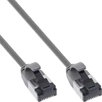 InLine câble patch slim, U/FTP, Cat.8.1, TPE sans halogène, gris, 3m