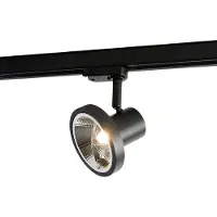 QAZQA Spot sur rail moderne triphasé noir AR111 - Jeany