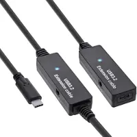 InLine Rallonge active USB 3.2 Gen.1, USB-C mâle à USB-C femelle, 15m