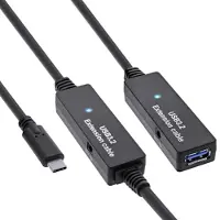 InLine Rallonge active USB 3.2 Gen.1, USB-C mâle à USB-A femelle, 10m