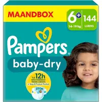 Pampers Baby-Dry (Taille 6+, Pack mensuel, 144 pcs)