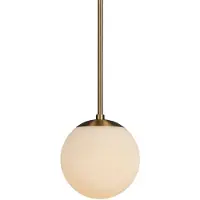 Schwung Globe Single Suspension Opal | Lacquered Burnished Brass