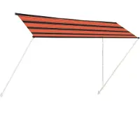 vidaXL Auvent rétractable 400x150 cm Orange et marron
