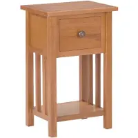 vidaXL Table à revues avec tiroir 35x27x55 cm Bois de chêne solide