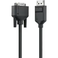 Alogic Elements Displayport To VGA (2 m), Câble vidéo, Noir