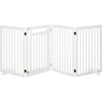 Paws Clôture pour chien Paws - pieds de support de clôture pliables 81 cm blanc