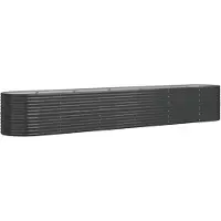 vidaXL Lit surélevé de jardin Acier galvanisé Anthracite
