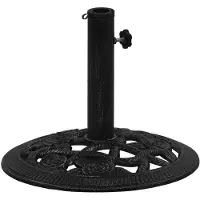 vidaXL Pied de parasol noir 40x40x32 cm Fonte
