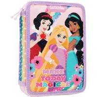 Disney Trousse à crayons Princesse - remplie d'accessoires - multicolore
