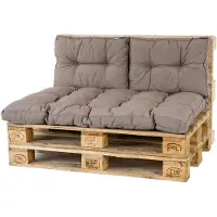 Madison Coussin de Palette Madison Panama Taupe (120 x 80 cm)