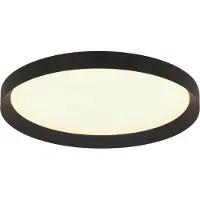 Steinhauer Plafonnier élégant Flady noir Ø 50cm