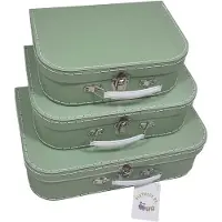 Playwood Set de valises en carton Vert, 3pcs.