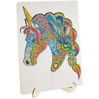 Creative Craft Group Puzzle en bois Tête de licorne 137 pièces FSC (137 pièces)