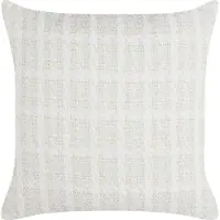 Beliani Coussin Douris 45 X 45 Cm À Carreaux Beige Clair