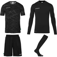 Uhlsport Prediction Bundle Ensemble Maillot de Gardien de But Hommes - Noir / Blanc