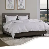 Tempur Home by - Housse de couette - 200 x 220 cm - Blanc & Satin de coton - Résiste au repassage et au séchage - Chambre à coucher & Confort - Brillance soyeuse et toucher luxueux