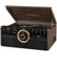 Victrola - Câble d'alimentation -Tresse nylon noire - 1 x prise d'alimentation type Schuko / 1 x connecteur à 3 pôles IEC-C15